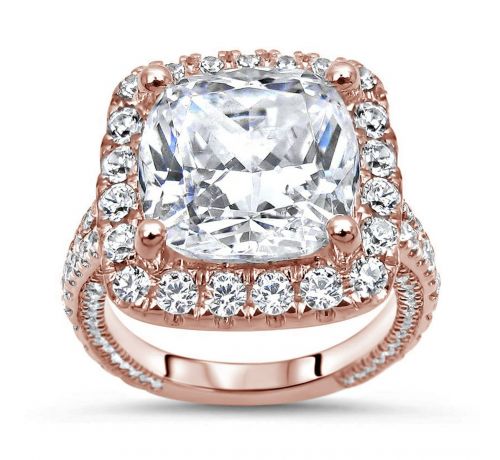 Bailey Cushion Cut Moissanite Engagement Ring